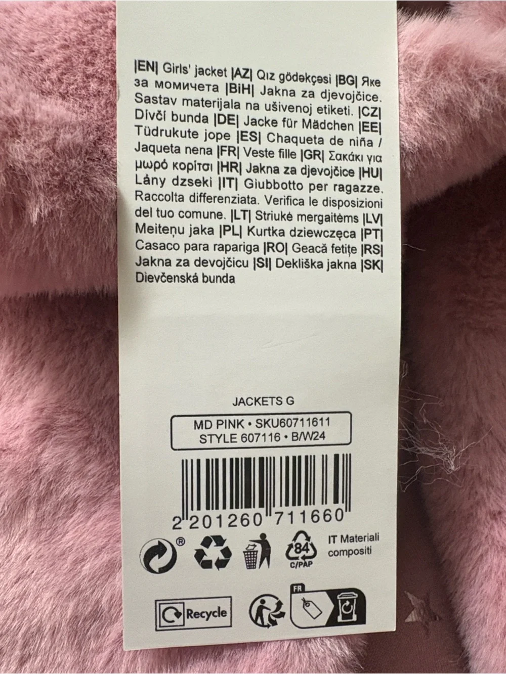 Little Kids Girls Pink Faux Fur Vest Size 7–8 NWT